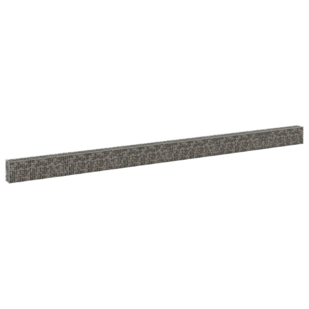 Gabionenwand mit Abdeckung Verzinkter Stahl 900x30x50 cm Gabionenwand mit Abdeckung Verzinkter Stahl 900x30x50 cm