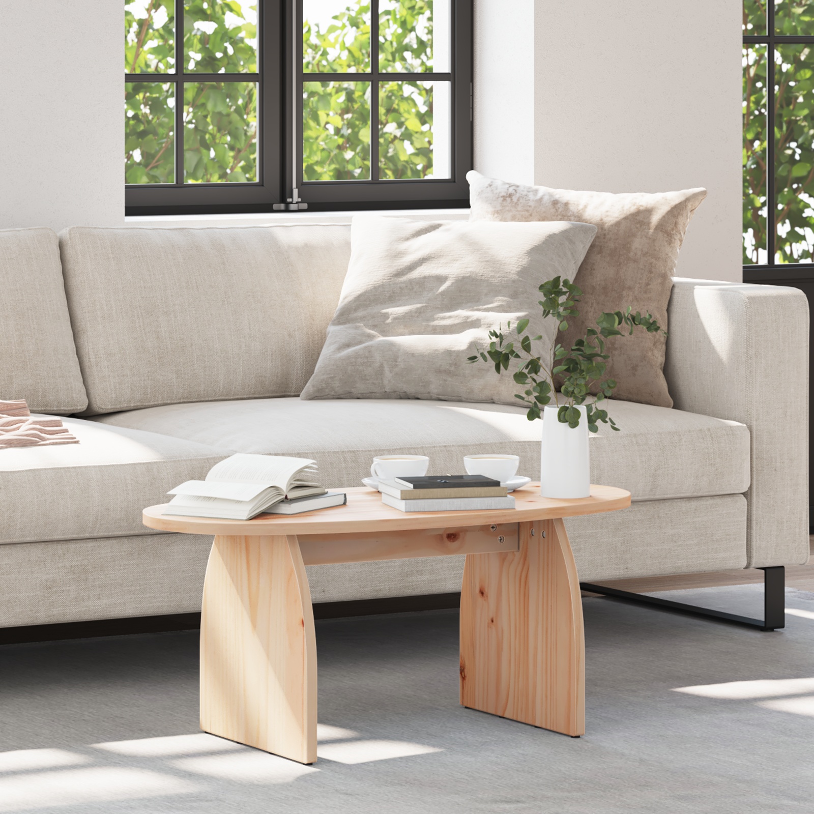 Couchtisch Natürlich 80 x 40 x 35 cm Massivkiefer