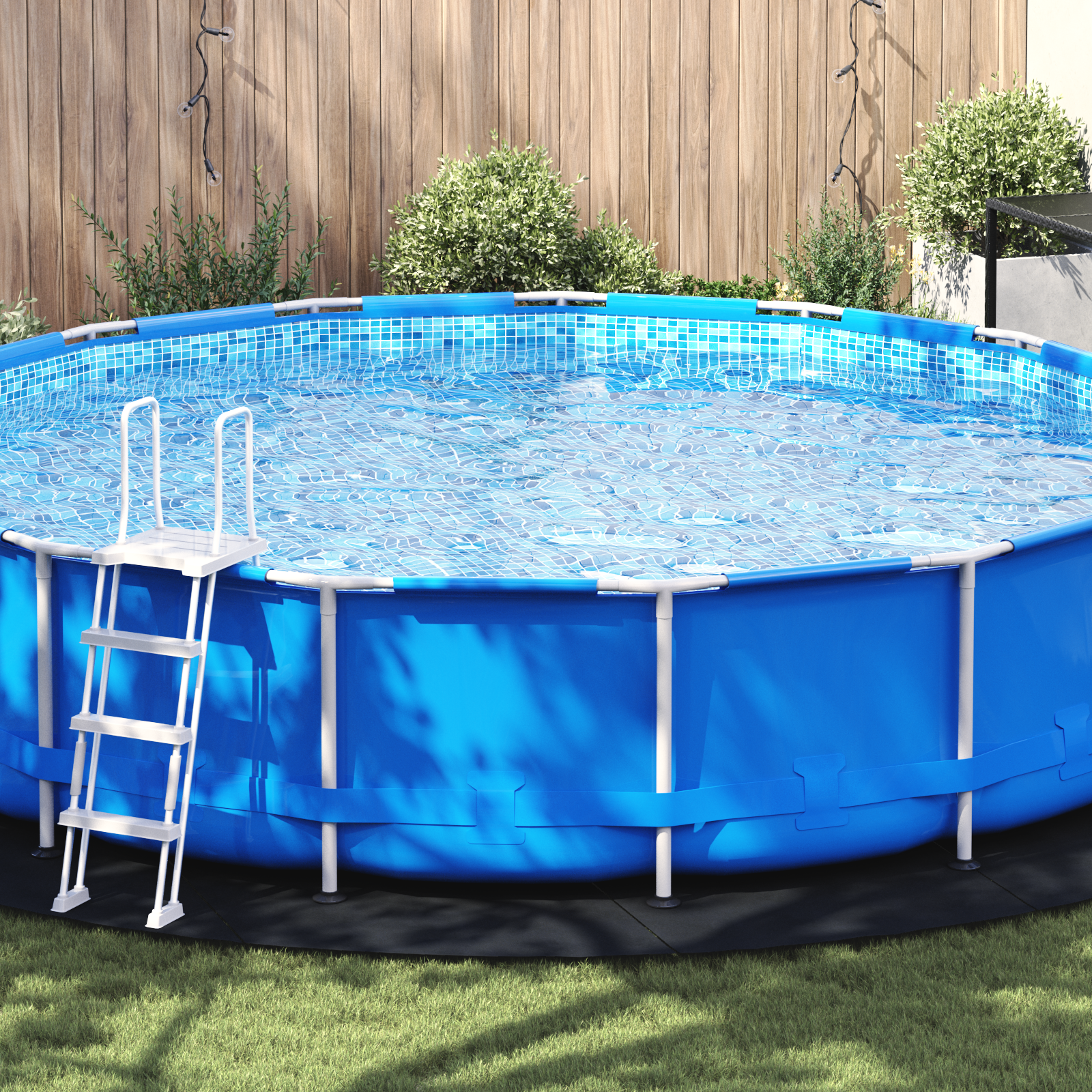 Runde Poolabdeckung Schwarz Polyethylen Ø 550 cm Langlebig
