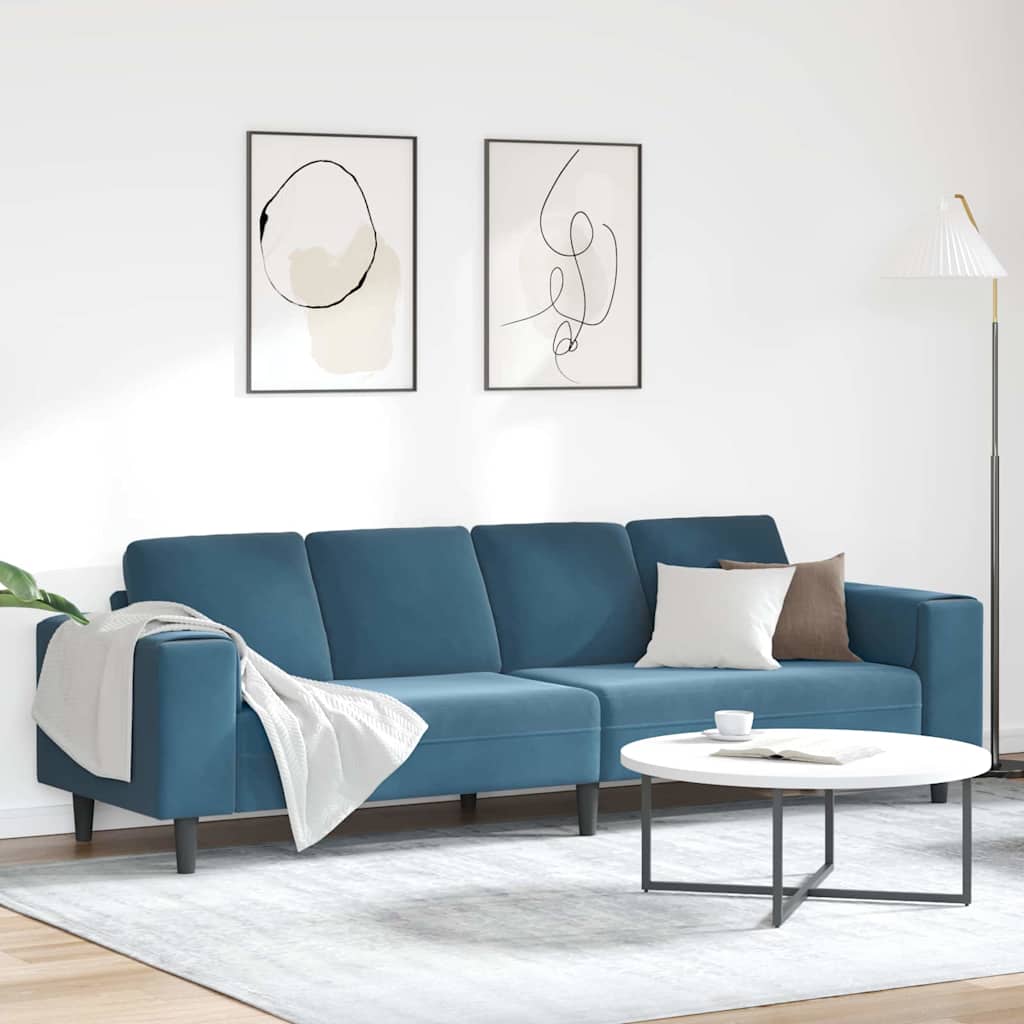 Sofa Set Blau Samt Sofa Set Blau Samt