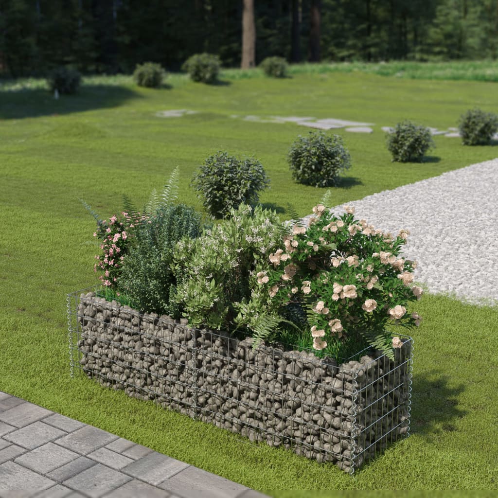 Gabionen-Hochbeet Verzinkter Stahl 180×50×50 cm Gabionen-Hochbeet Verzinkter Stahl 180×50×50 cm