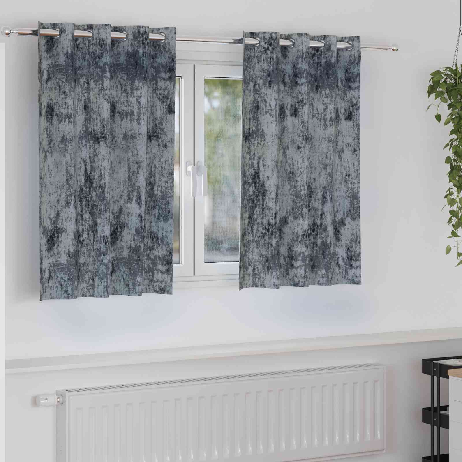 Silber Graue Vorhänge Silber grau Polyester 140 x 140 cm