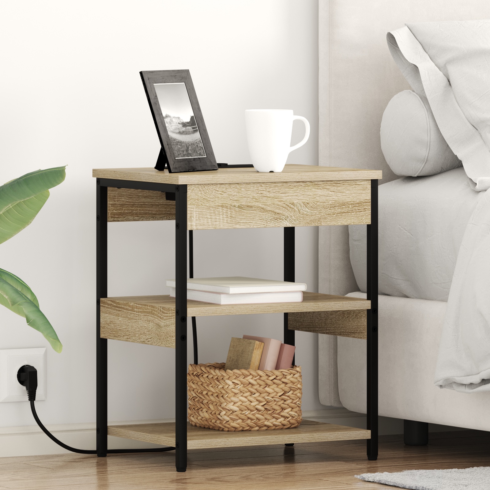 Nachttische 2 pcs Sonoma Eiche 41 x 31 x 51 cm Holzwerkstoff