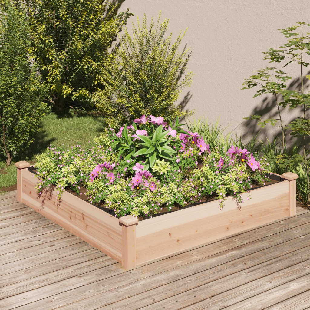 Hochbeet mit Einsatz 120x120x25 cm Massivholz Tanne Hochbeet mit Einsatz 120x120x25 cm Massivholz Tanne