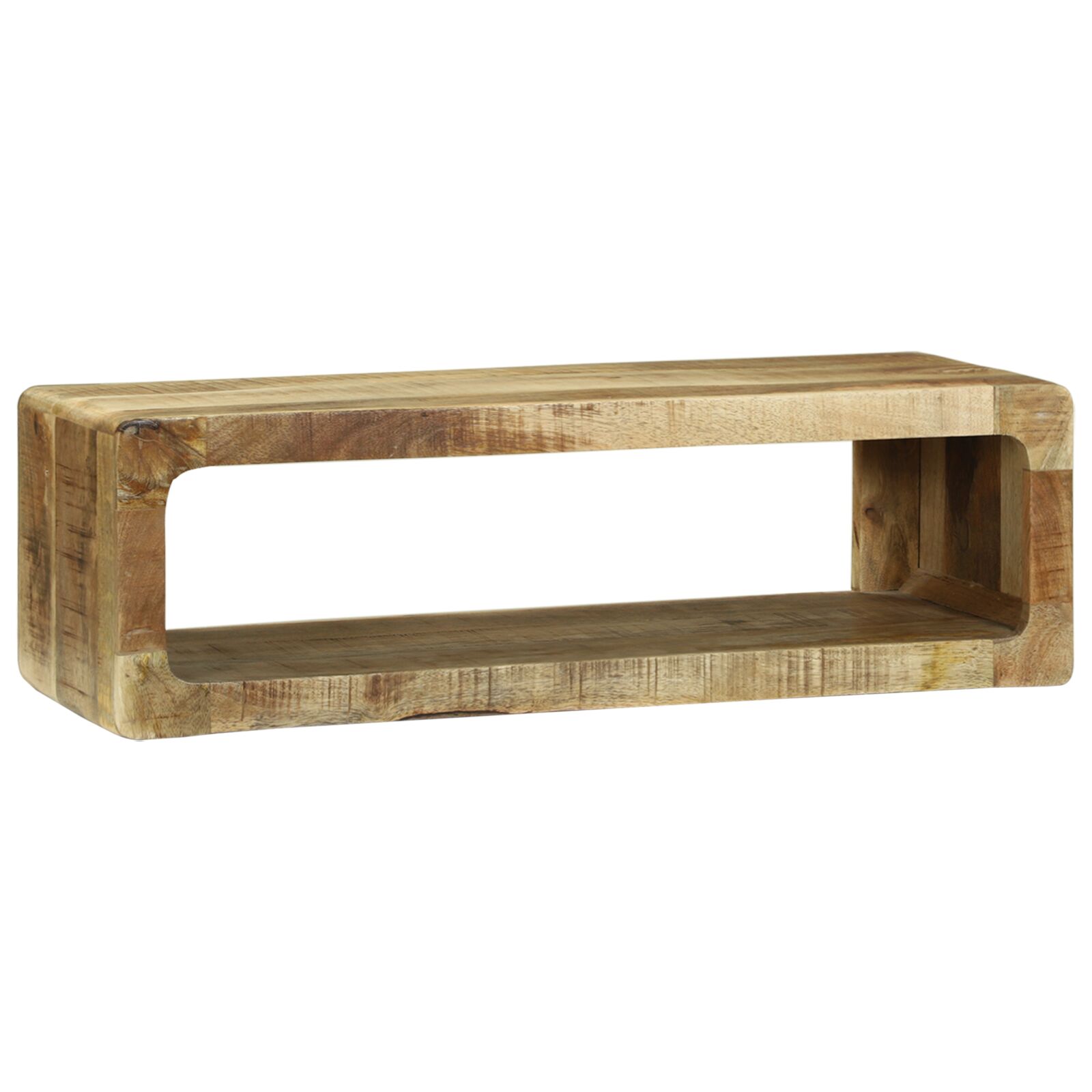 TV-Schränk 80x30x25 cm Massivholz Raues Mangoholz