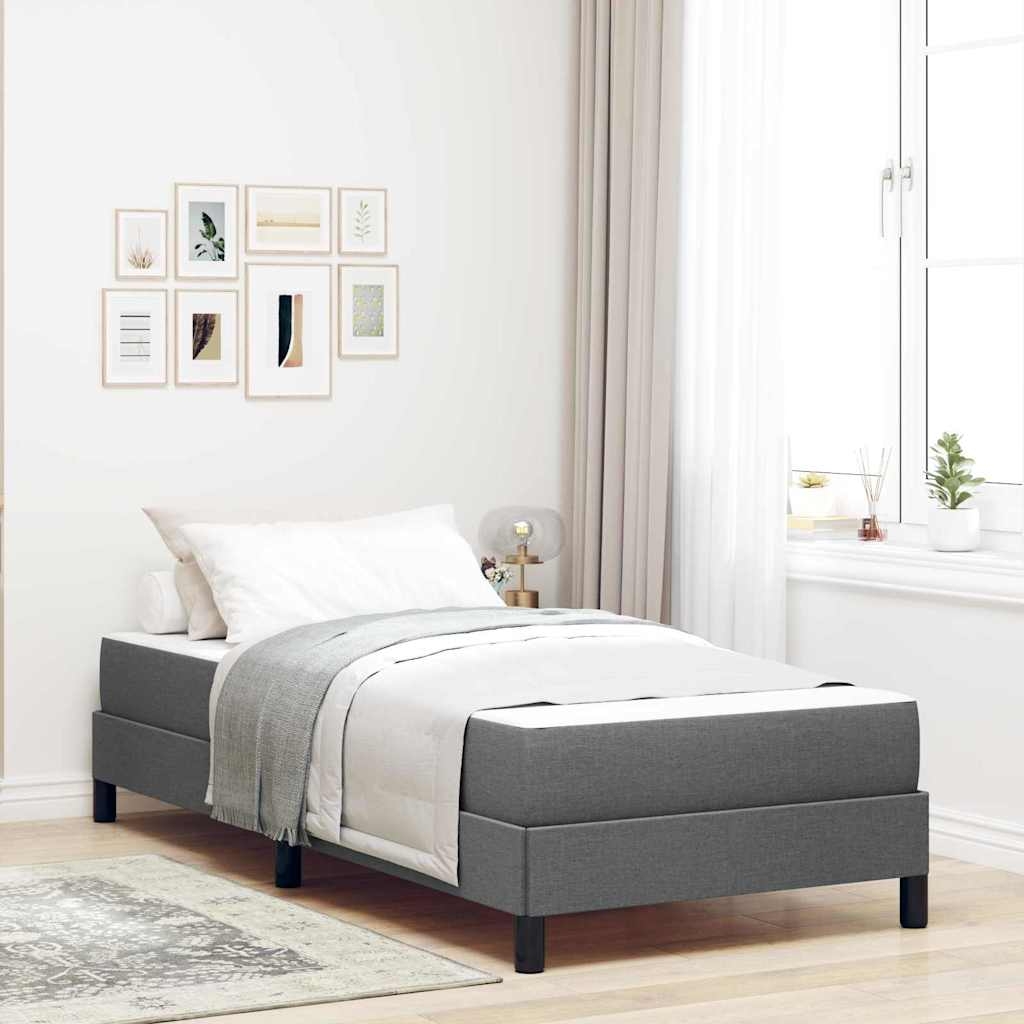 Boxspringbett Sonstiges Dunkelgrau 80 x 200 cm Stoff