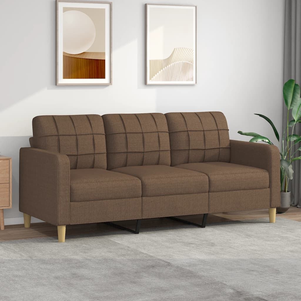 3-Sitzer-Sofa Braun 180 cm Stoff 3-Sitzer-Sofa Braun 180 cm Stoff