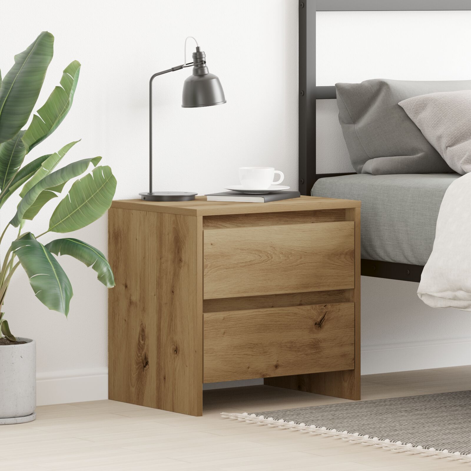 vidaXL Nachttisch Artisan Eiche 45x34x44,5 cm Holzwerkstoff