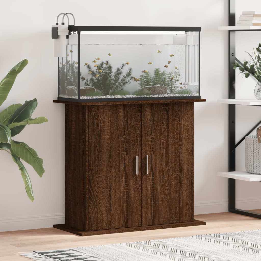 Aquariumständer Braun Eichen-Optik 81x36x73 cm Holzwerkstoff