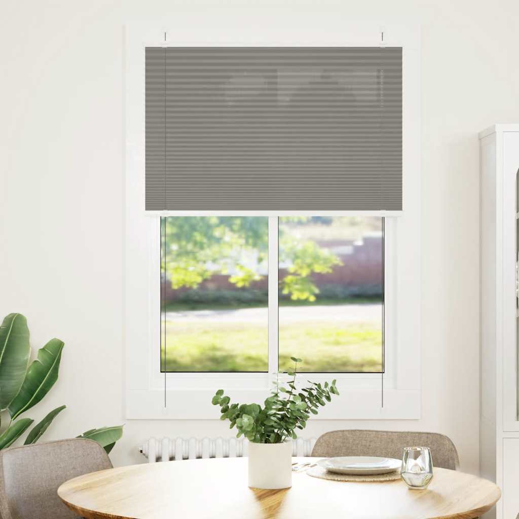 Plissee Anthrazit 90x100 cm Stoffbreite 89,4 cm Polyester
