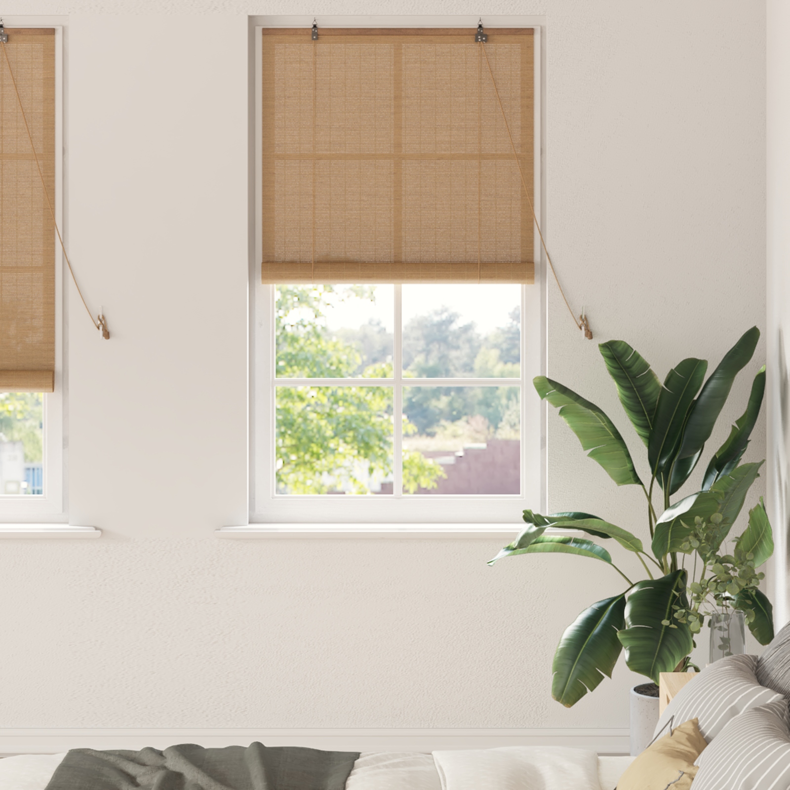 Fensterjalousien und -schattierungen Hellbraun 80 x 220 cm