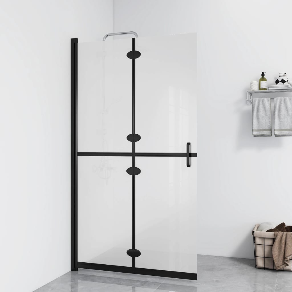 Faltbare begehbare Duschwand ESG-Glas mattiert 70x190 cm Faltbare begehbare Duschwand ESG-Glas mattiert 70x190 cm
