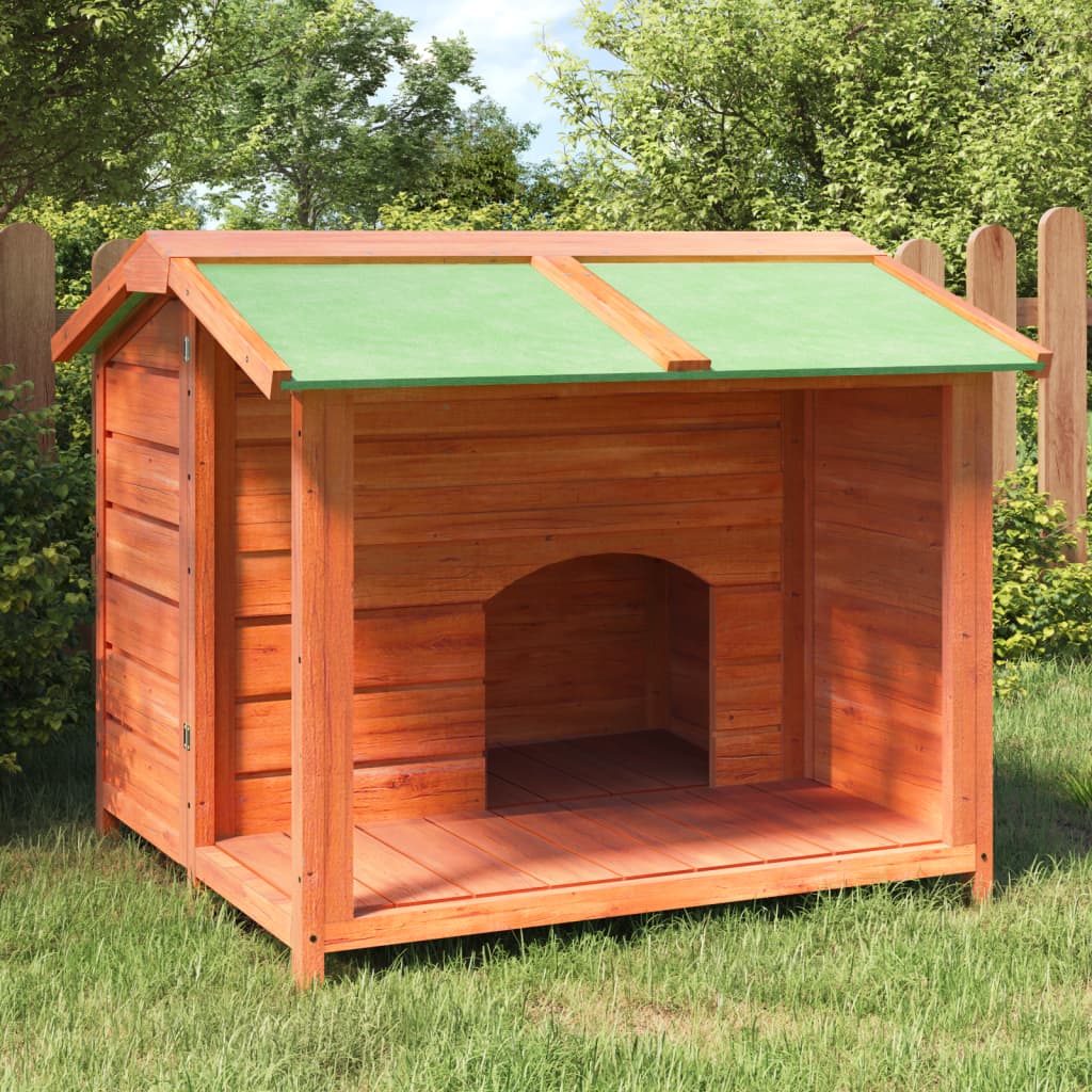 Hundehütte Braun 96x87x80,5 cm Massivholz Kiefer