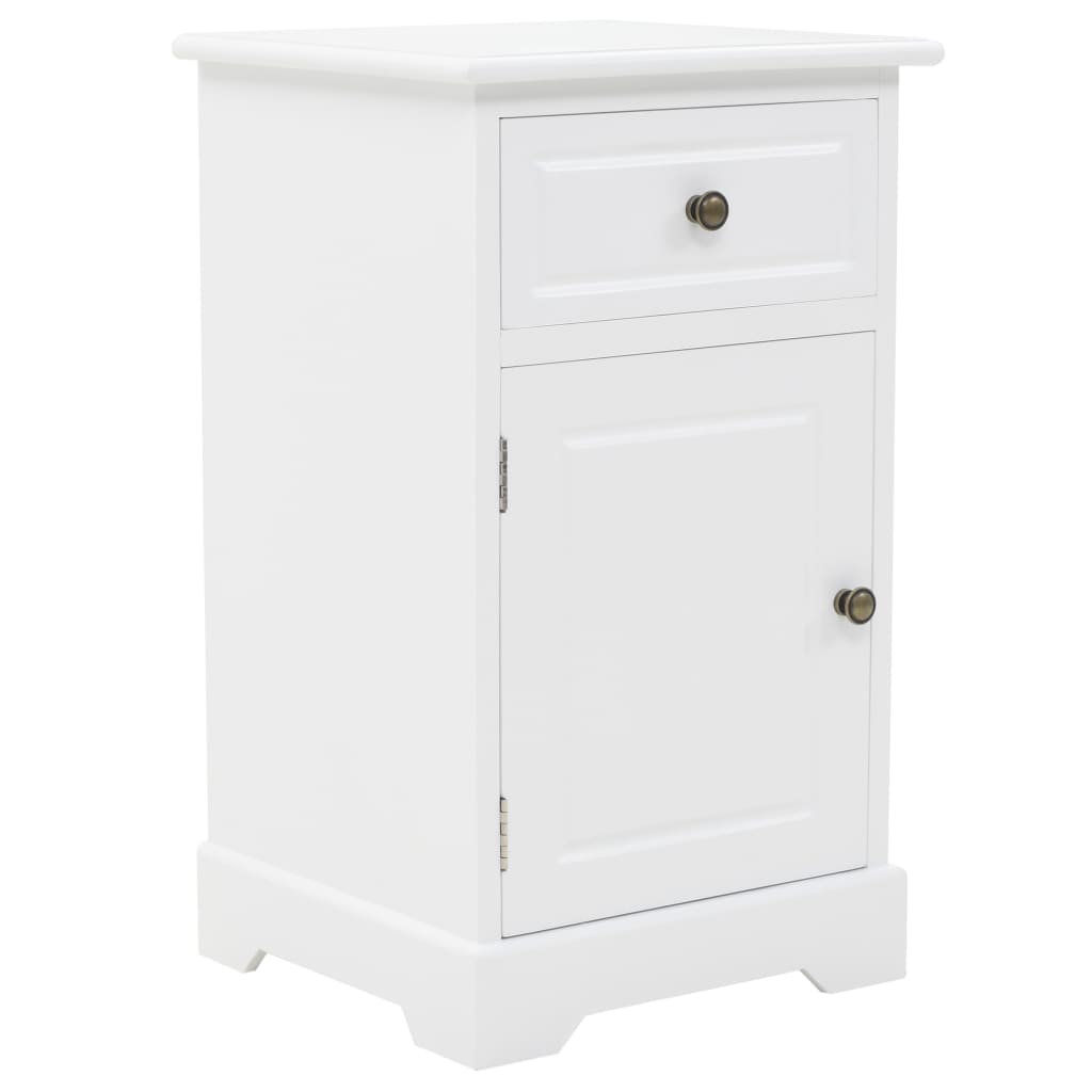 Nachtschrank MDF und Kiefernholz 35x32x59 cm