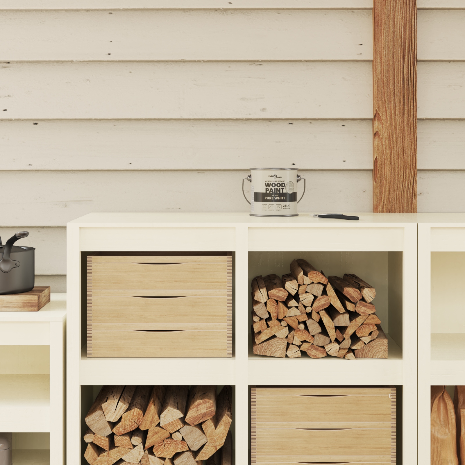 Holzfarbe Weiß 2,5 L