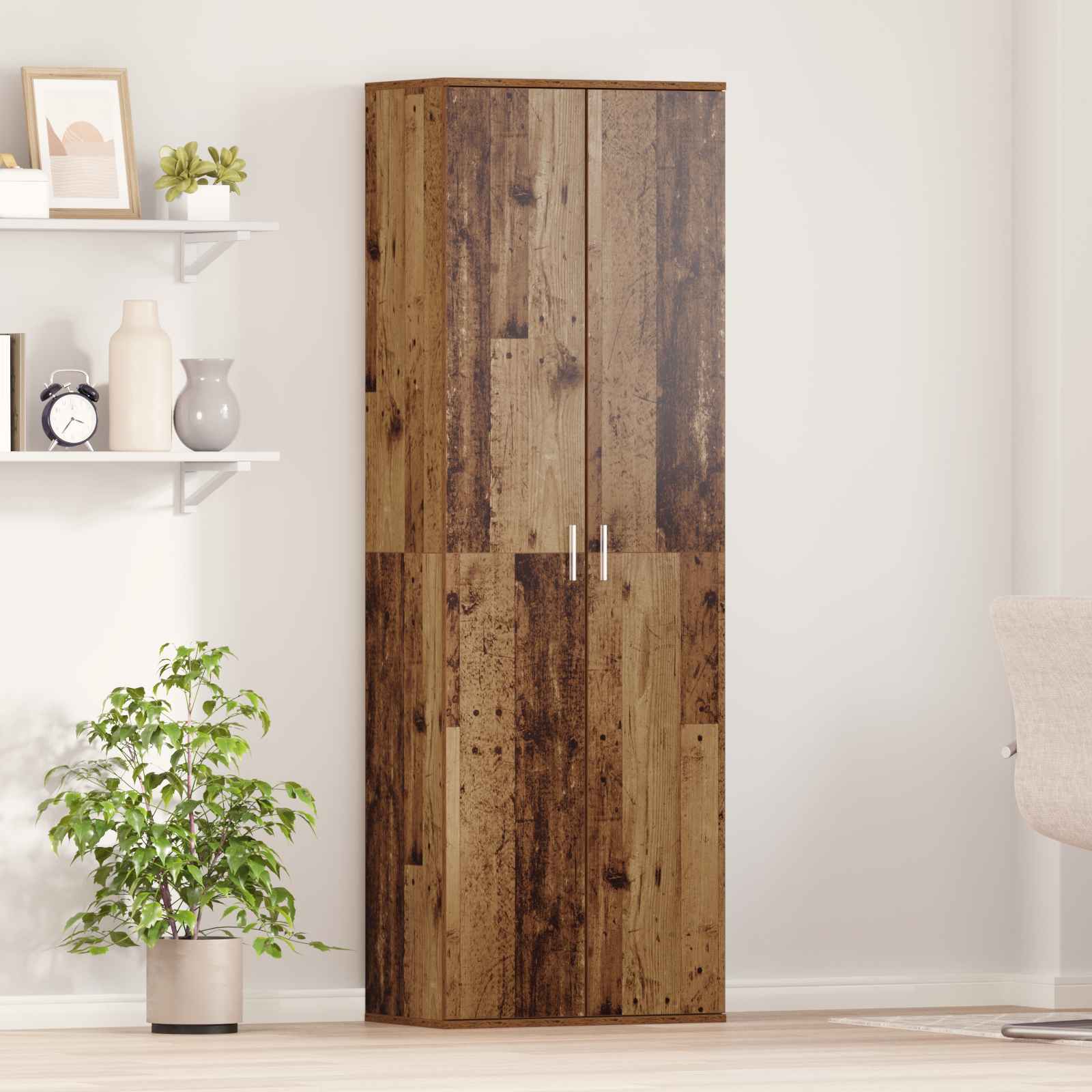 Highboard Altholz 60x35x180 cm Holzwerkstoff