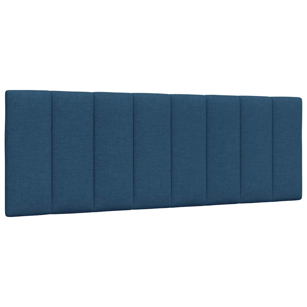 Kopfteil-Kissen "Hanko" Blau 140 cm Stoff
