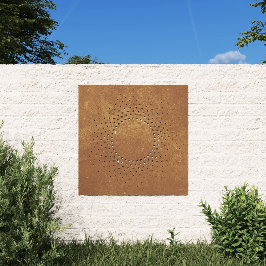 Garten-Wanddeko 55x55 cm Cortenstahl Sonne-Design Garten-Wanddeko 55x55 cm Cortenstahl Sonne-Design