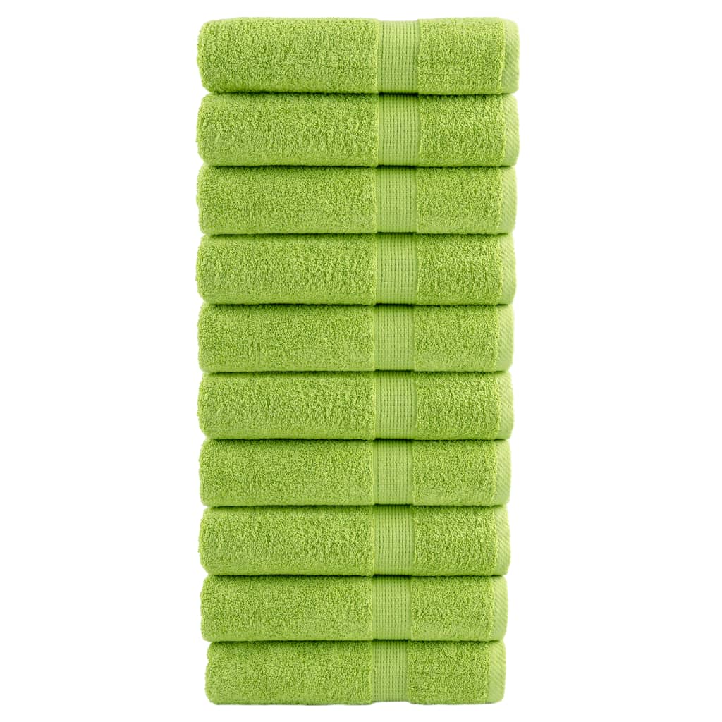 Premium-Handtücher 10 Stk Apfelgrün 50x100 cm 600g/m² Baumwolle