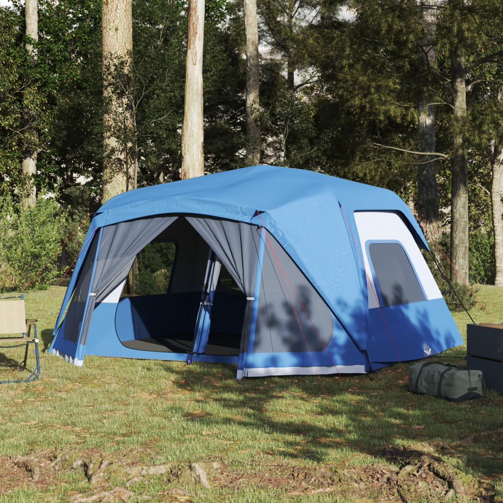 Familienzelt 10 Personen Blau Quick Release Wasserdicht