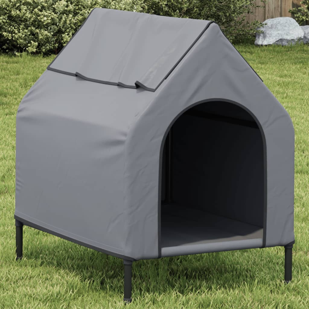Hundehütte Anthrazit Oxford-Gewebe und Stahl