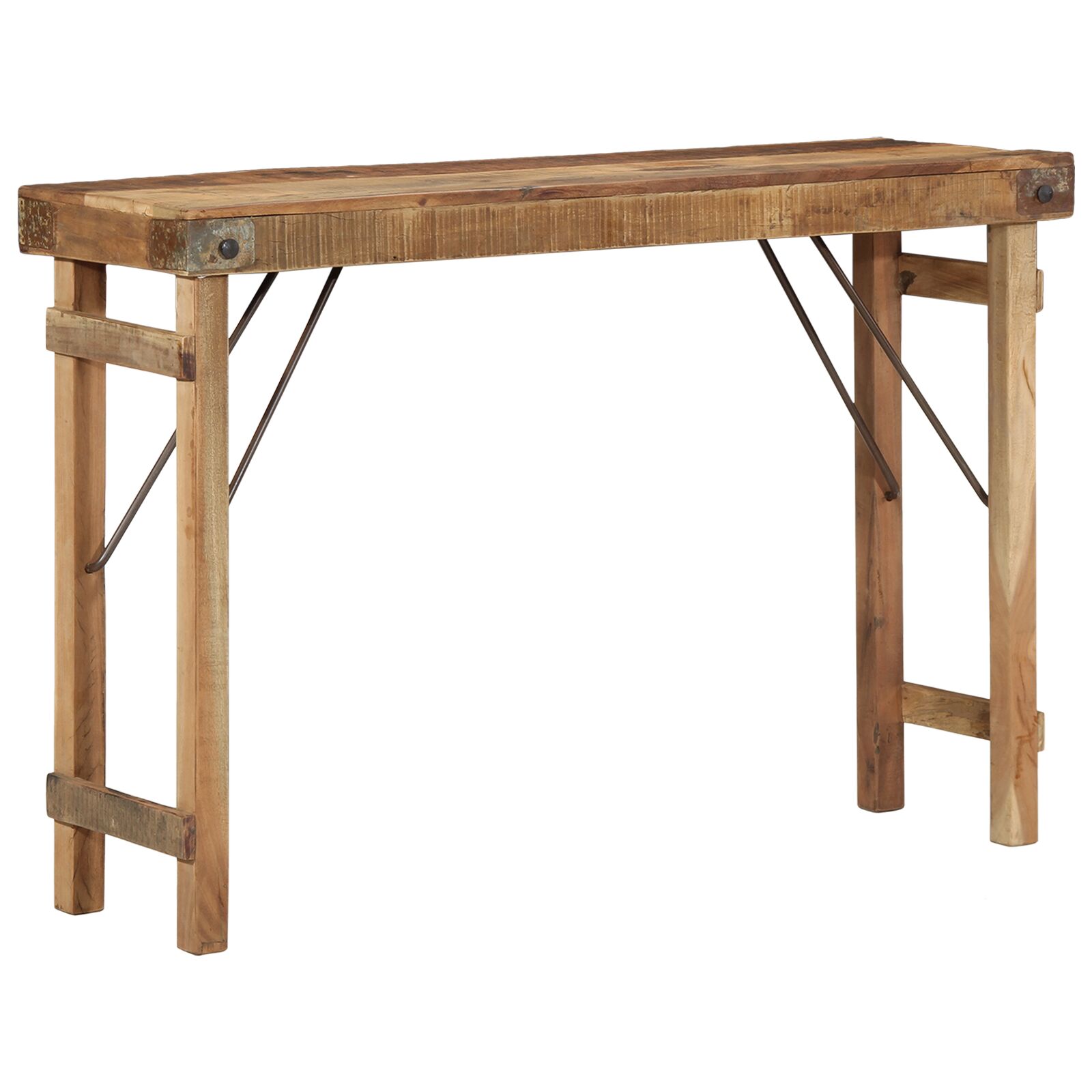vidaXL Konsolentisch 110x35x76 cm Massivholz Recycled