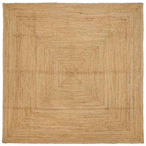 Teppich Beige 240 x 240 cm Jute