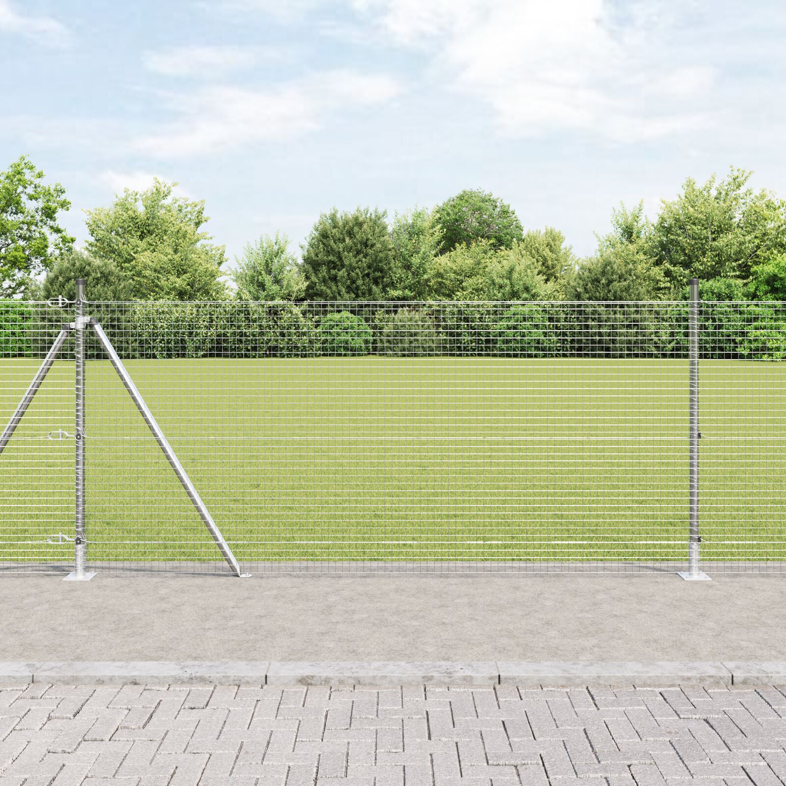 Geschweißter Drahtzaun mit 13 Flanschen 0.8x100 m Verzinkter Stahl