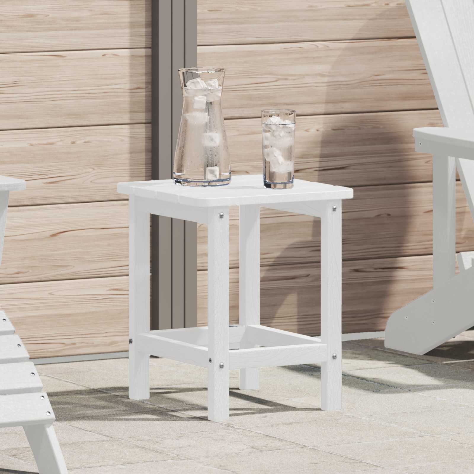 Adirondack Beistelltisch Weiß 38x38x45 cm HDPE