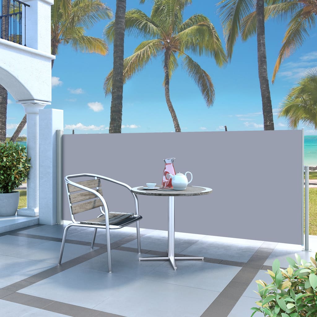 Ausziehbare Seitenmarkise 120x300 cm Grau