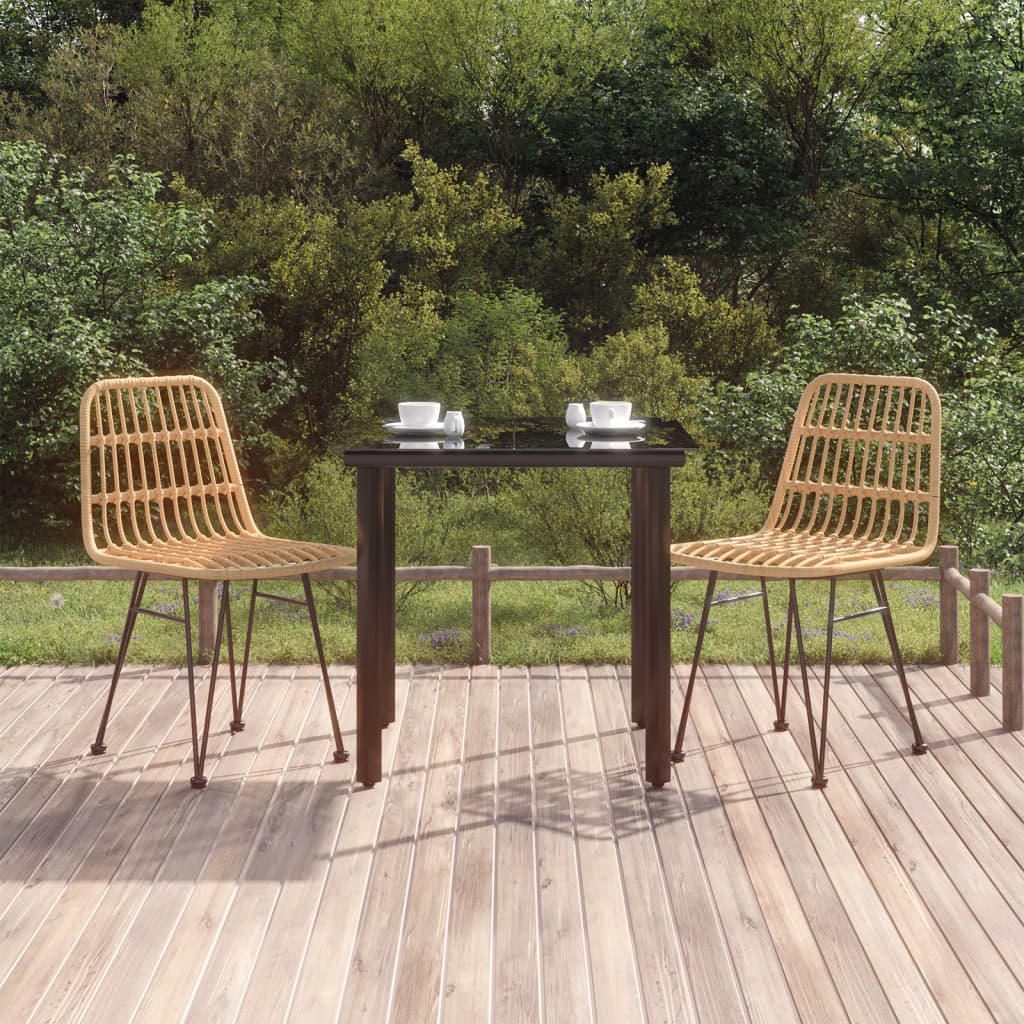 3-tlg. Garten-Essgruppe Poly Rattan 3-tlg. Garten-Essgruppe Poly Rattan