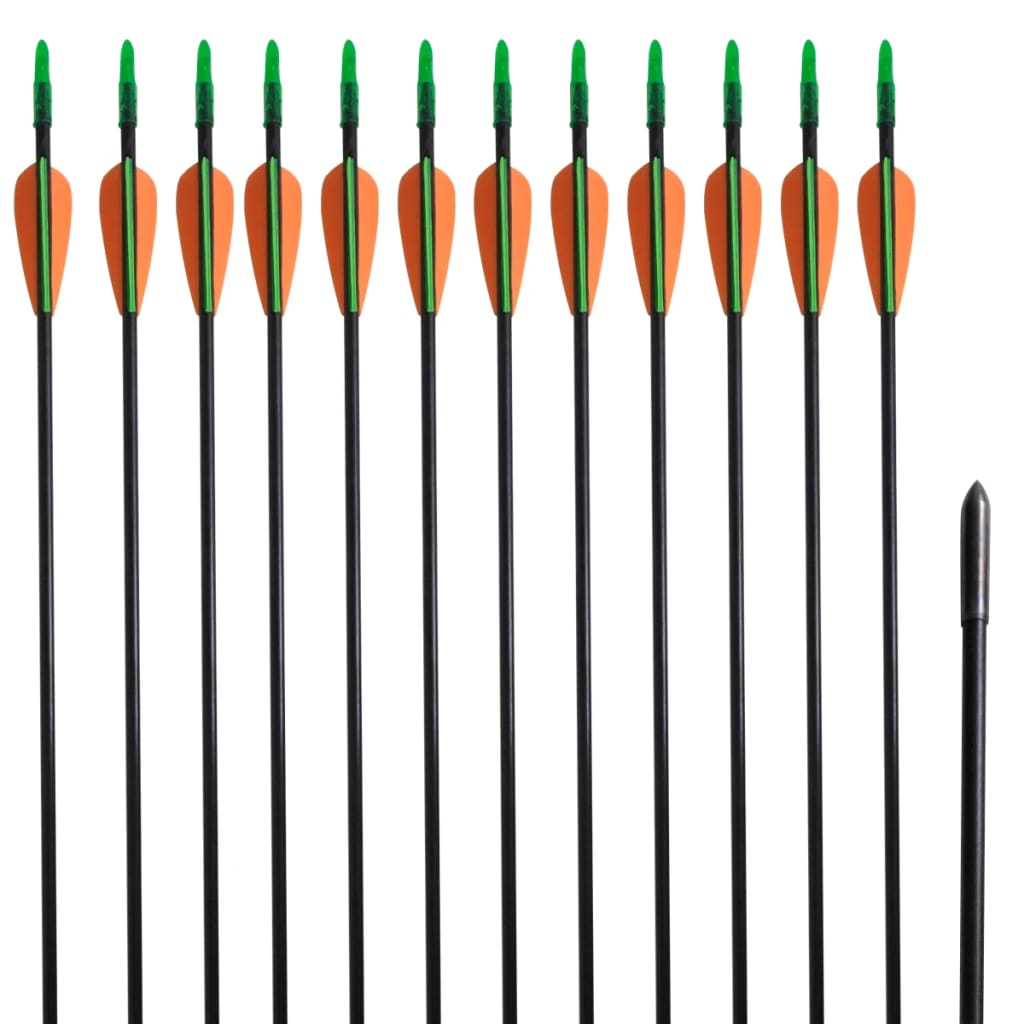 Recurvebogen-Pfeile 30" 0,6 cm Fiberglas 12 Stk.