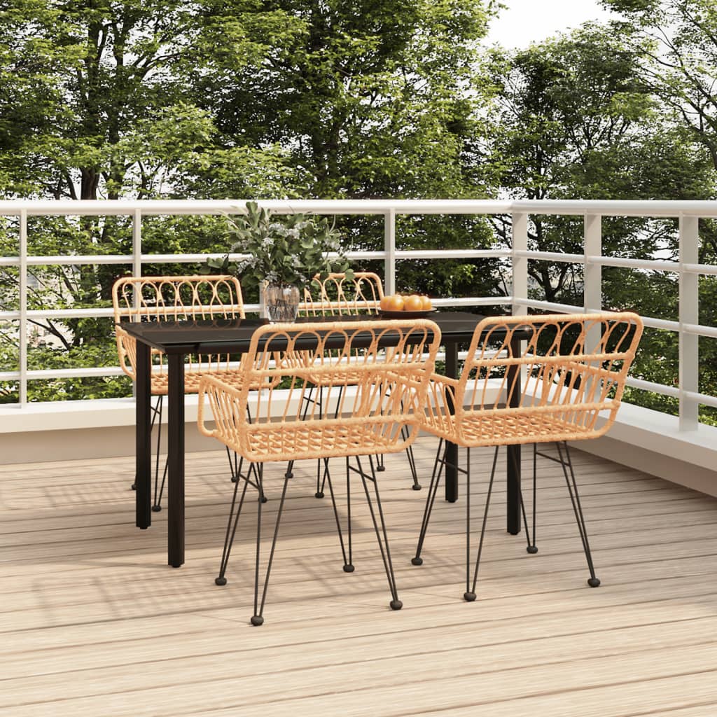 5-tlg. Garten-Essgruppe Poly Rattan 5-tlg. Garten-Essgruppe Poly Rattan