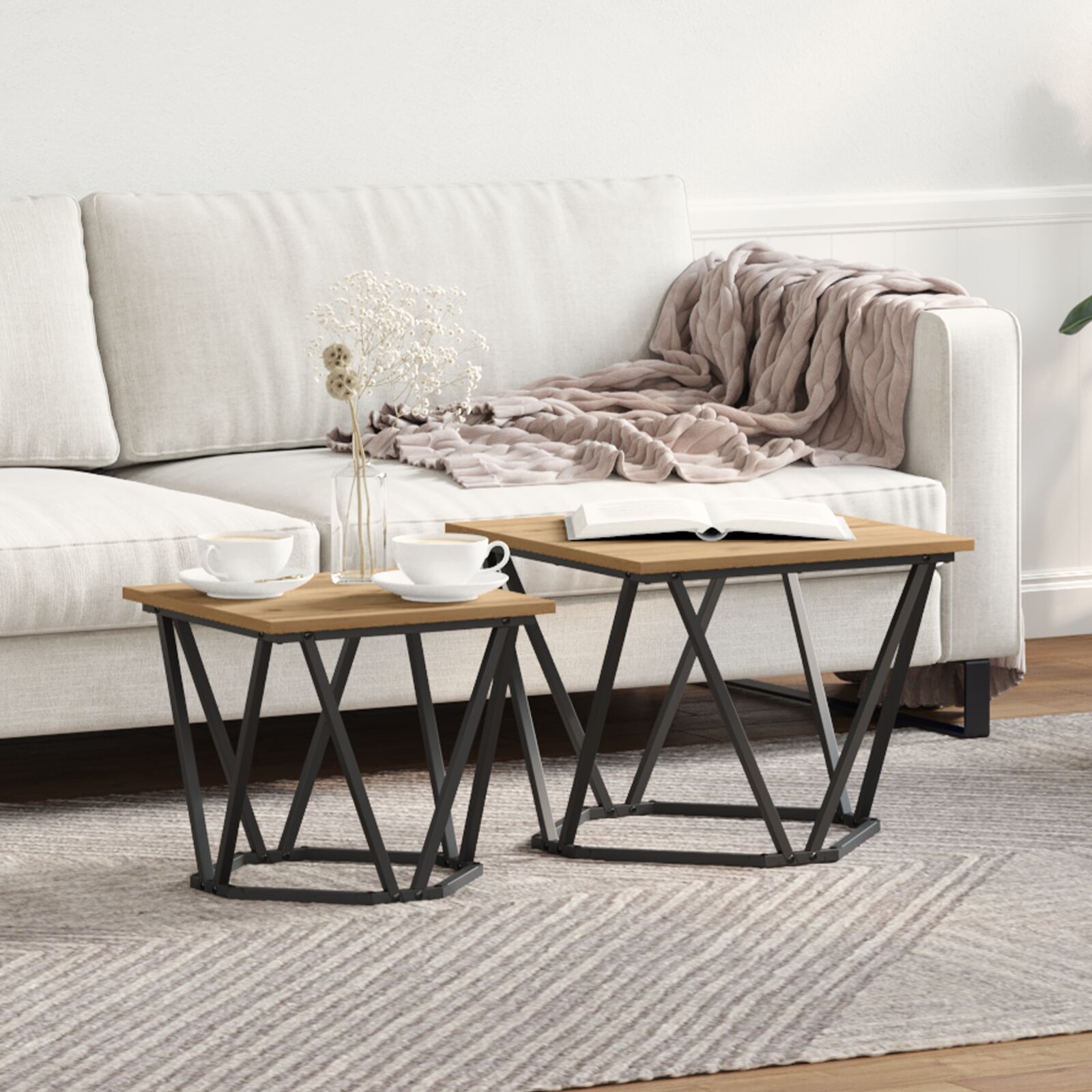 Couchtisch Eiche Eisen PB