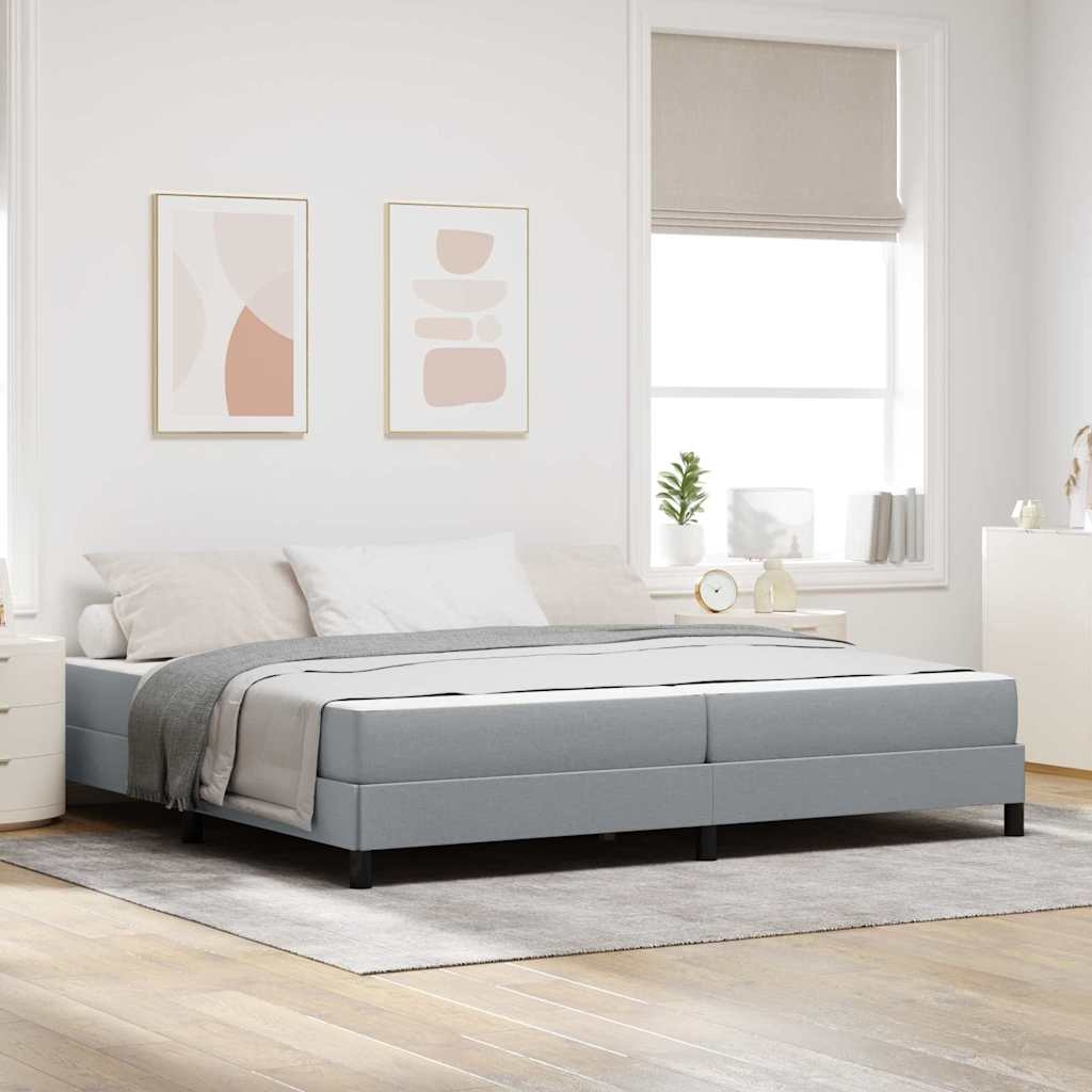 Boxspringbett Sonstiges Hellgrau 200 x 200 cm Stoff