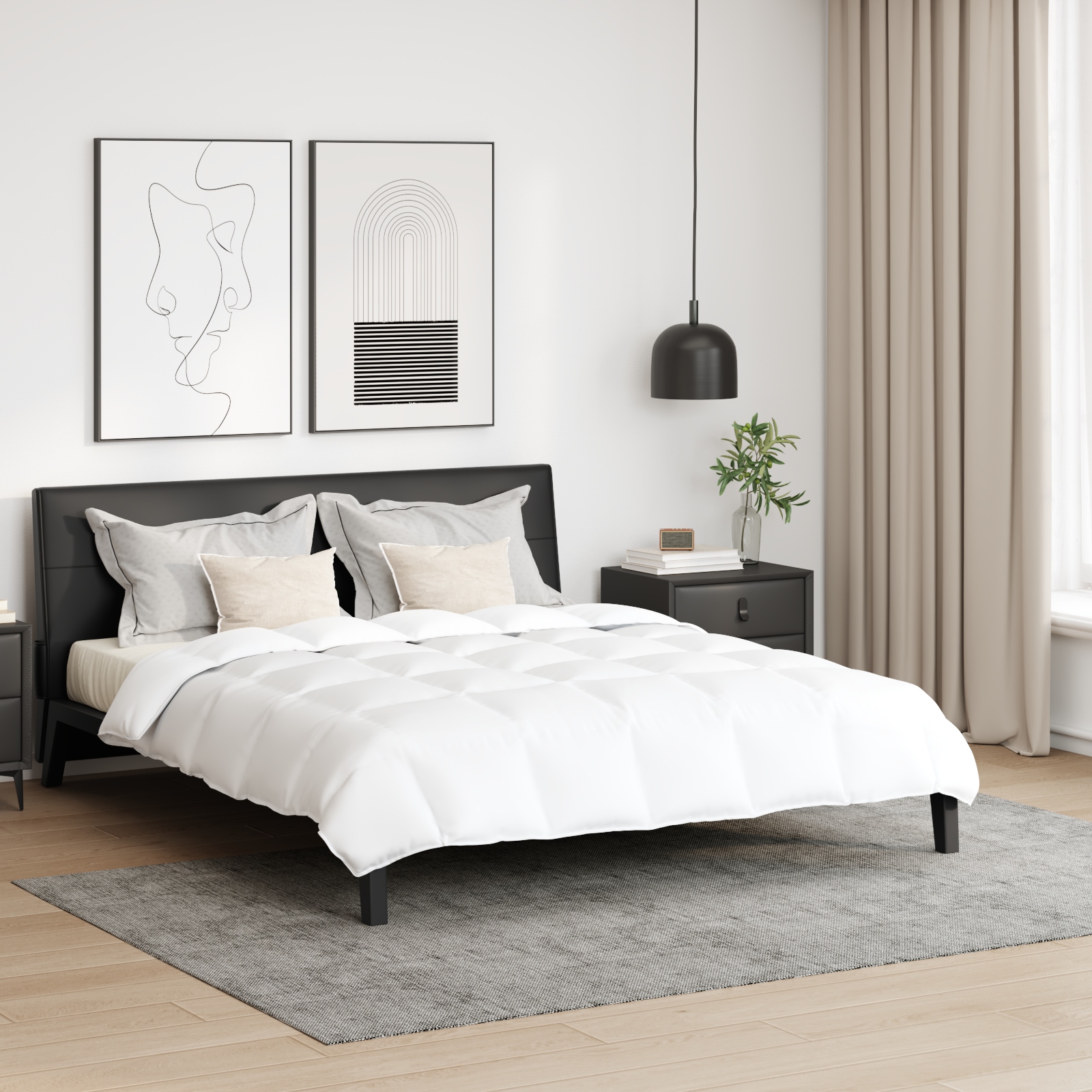 Bettdecke Sonstiges 3 pcs Weiß 240 x 200 cm Daunen