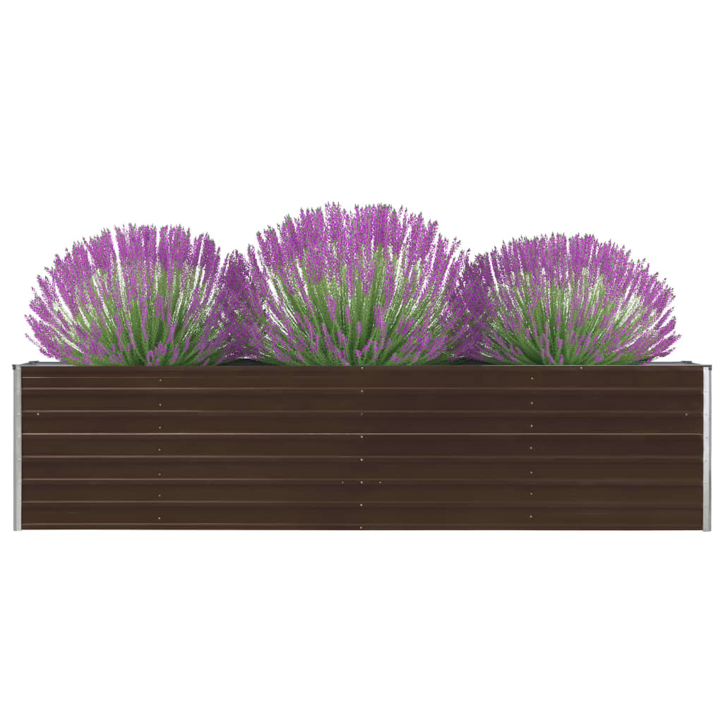 Hochbeet 320 x 40 x 77 cm Verzinkter Stahl Braun Hochbeet 320 x 40 x 77 cm Verzinkter Stahl Braun