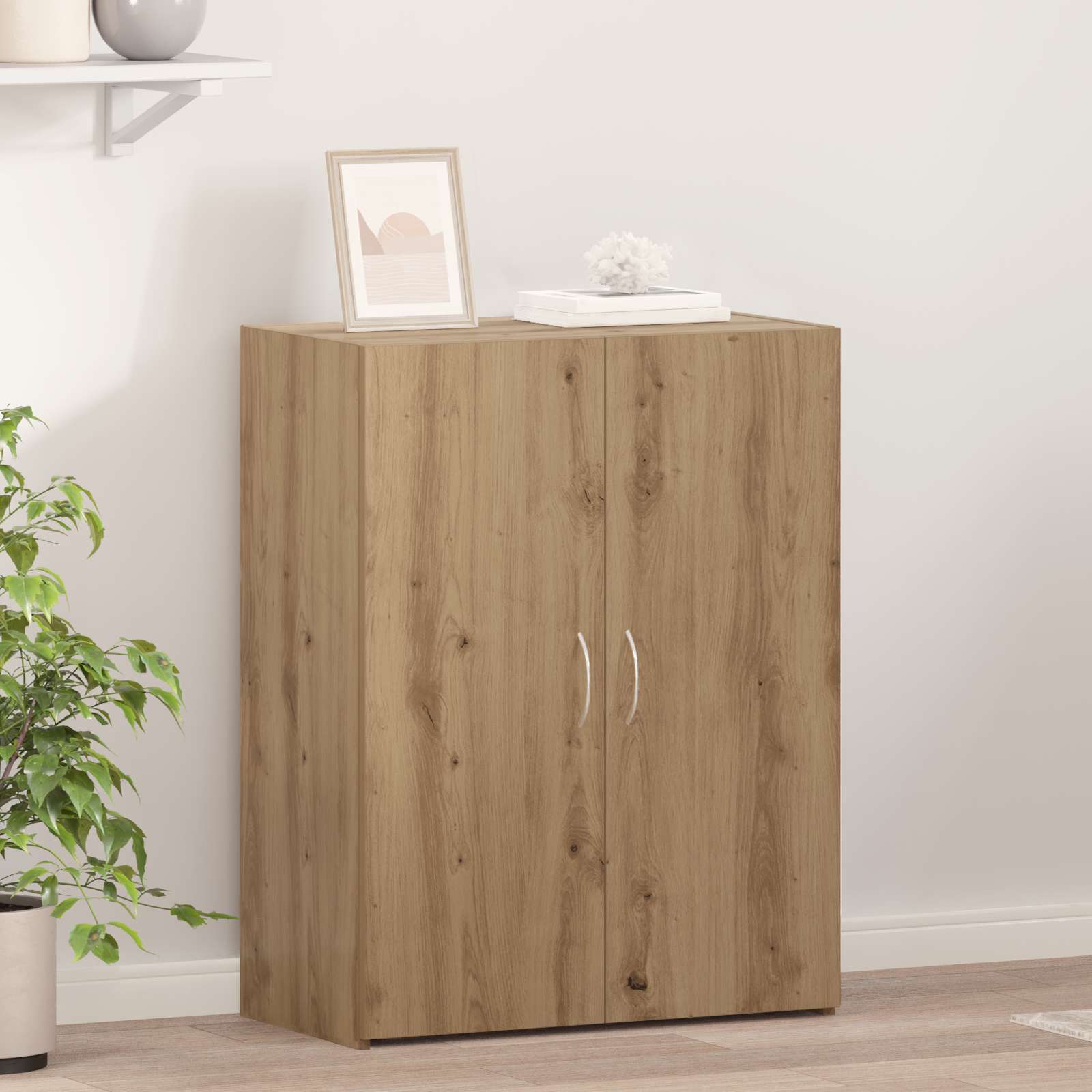 Büroschrank Eiche 60x32x77,5 cm Holzwerkstoff