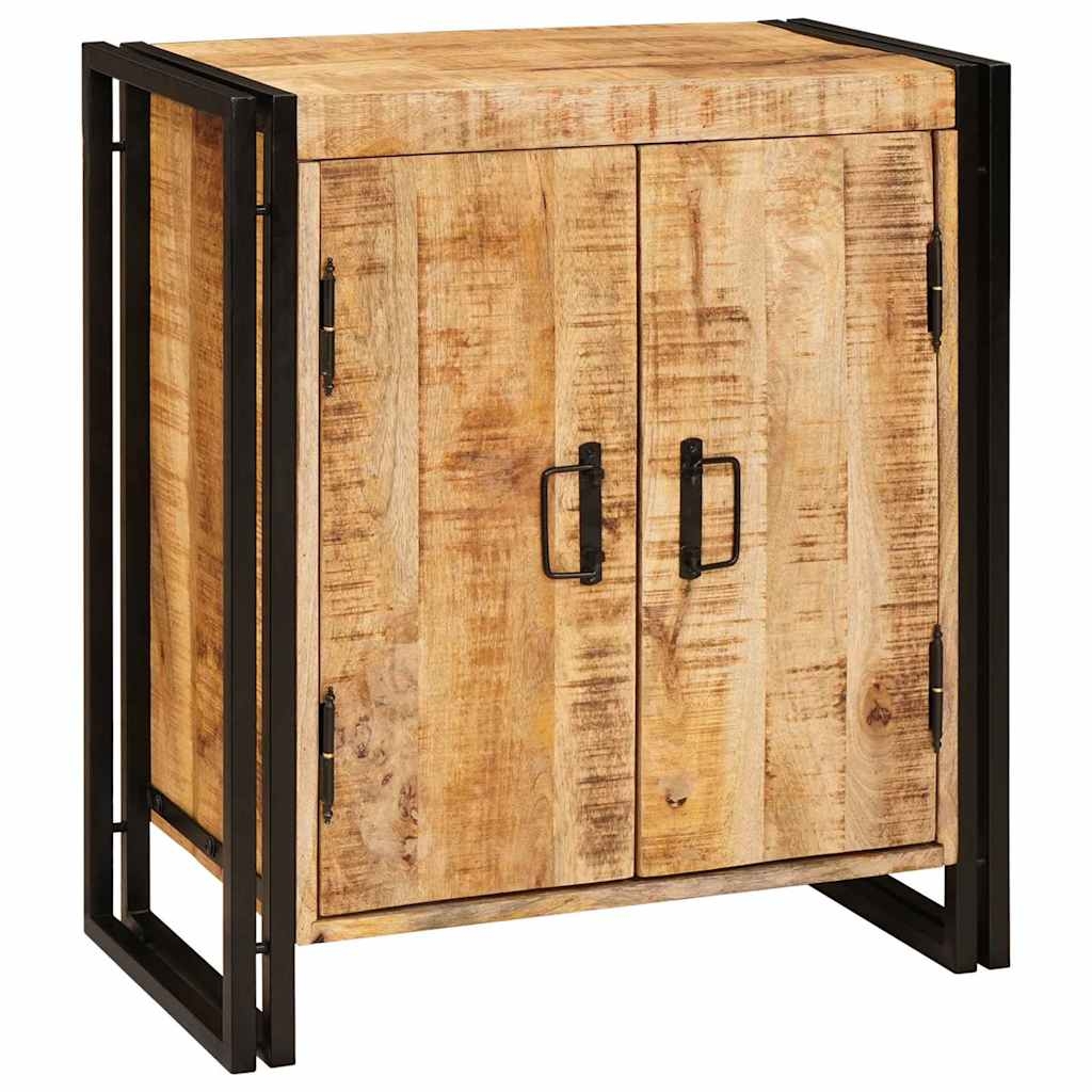 Nachttisch Braun 38 x 33 x 58 cm Massives, grobes Mangoholz