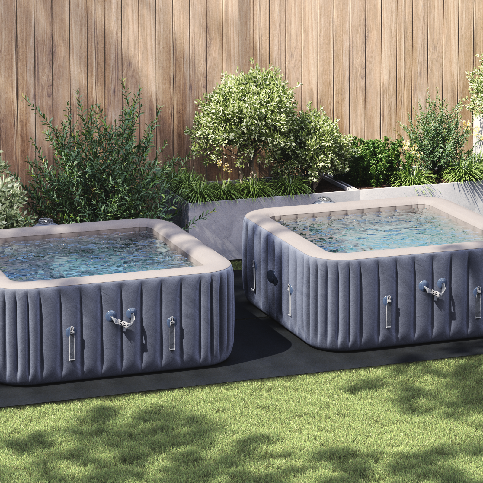 Rechteckige Poolabdeckung Schwarz Polyethylen 500 x 250 cm