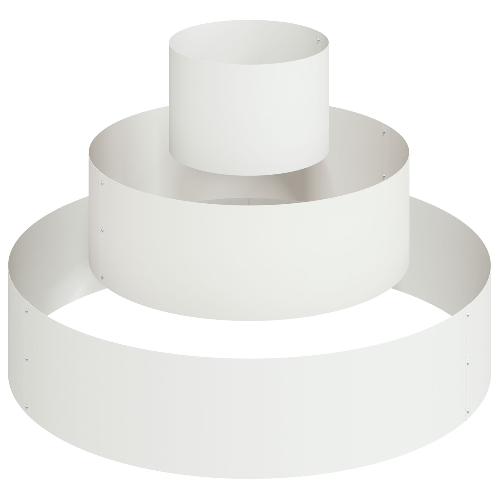 Metallpflanzgefäß Stahl/Weiß Pulverbeschichteter Stahl Groß