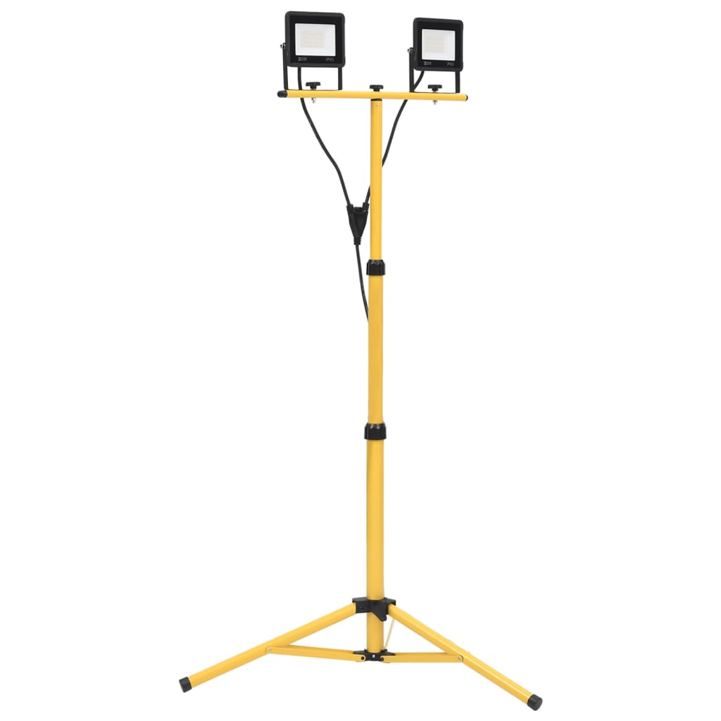 LED-Fluter mit Stativ 2x20 W Warmweiß