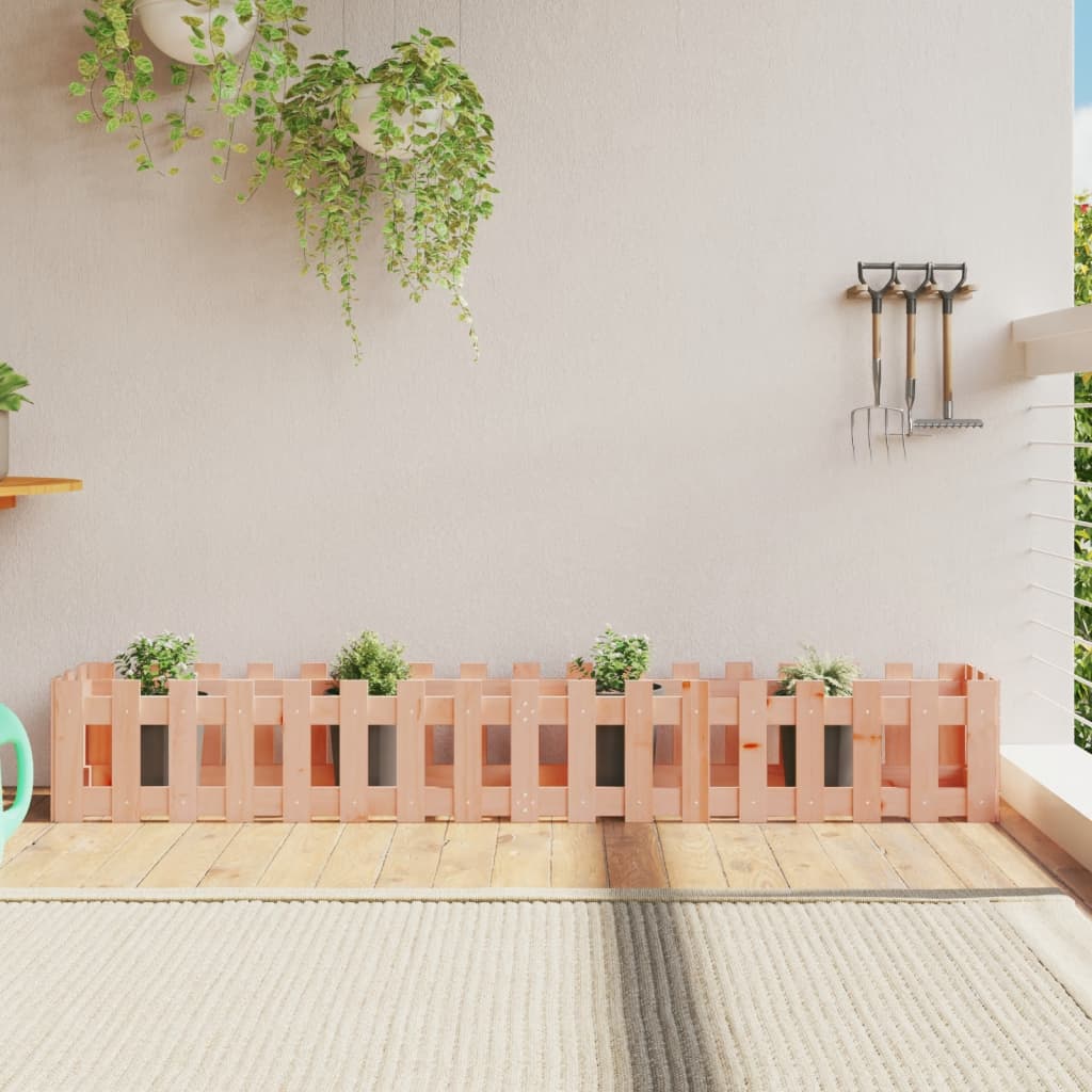 Hochbeet Lattenzaun-Design 200x30x30 cm Massivholz Douglasie Hochbeet Lattenzaun-Design 200x30x30 cm Massivholz Douglasie