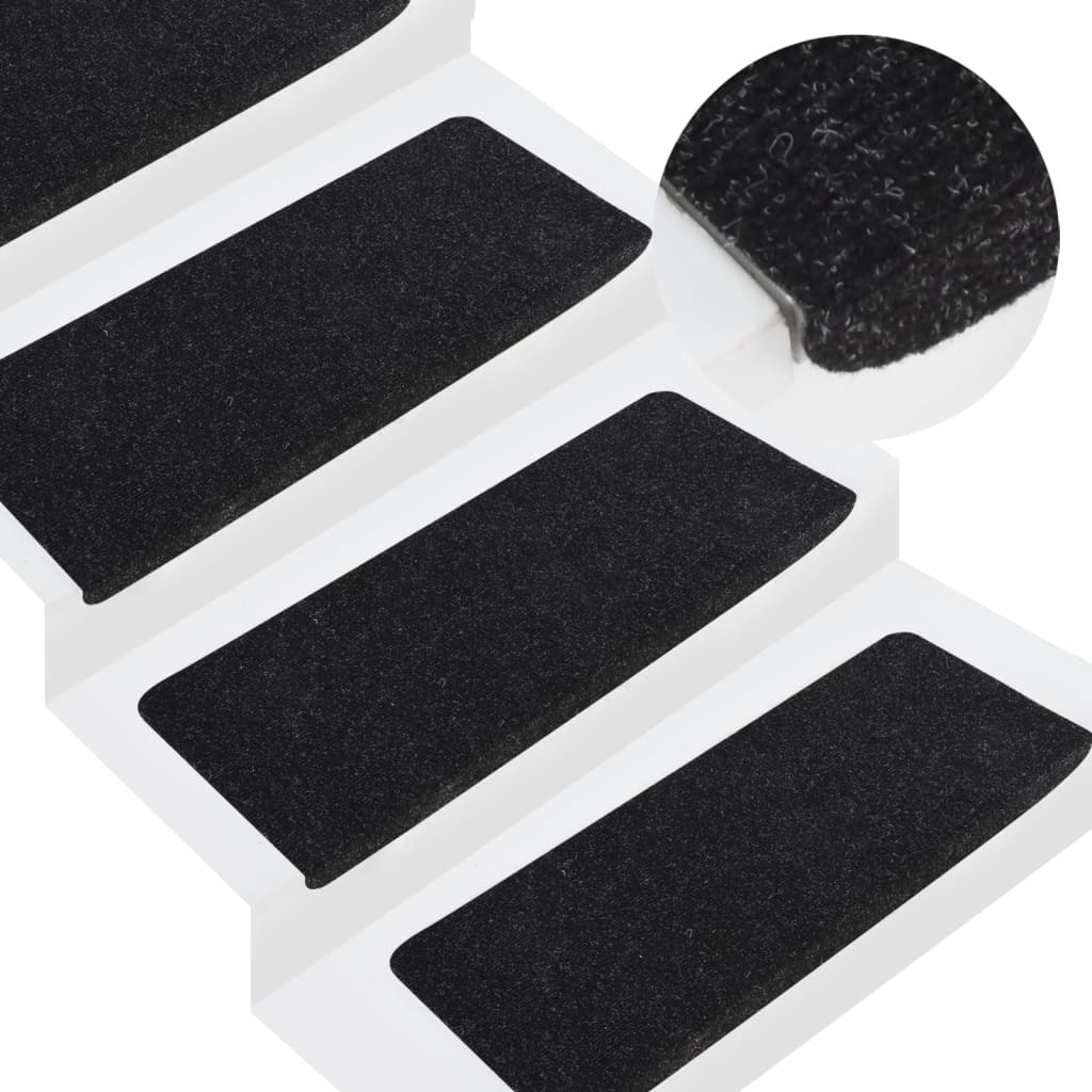 Stufenmatten Selbstklebend 15 Stk. 65x24,5x3,5 cm Anthrazit