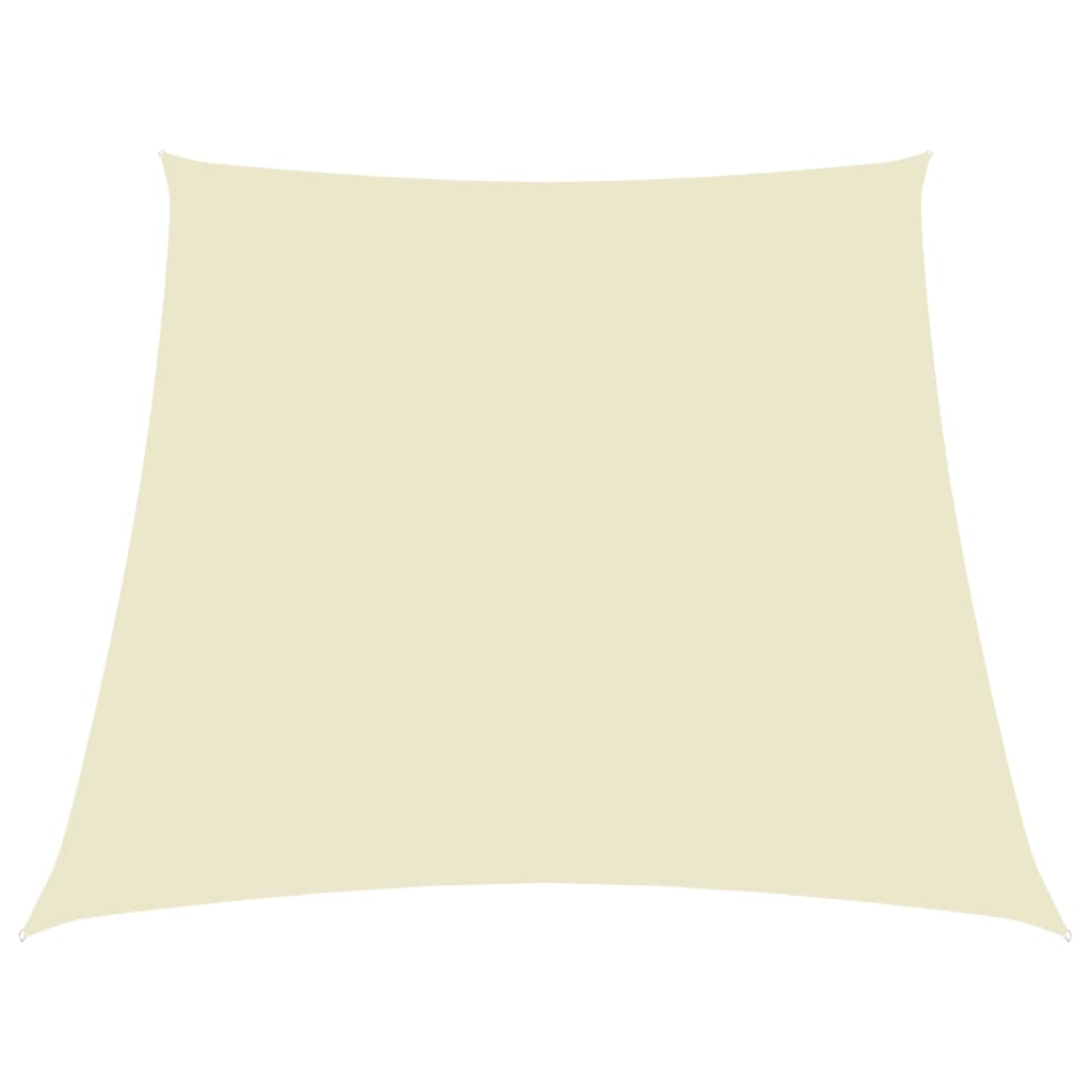 Sonnensegel Oxford-Gewebe Trapezförmig 2/4x3 m Cremeweiß
