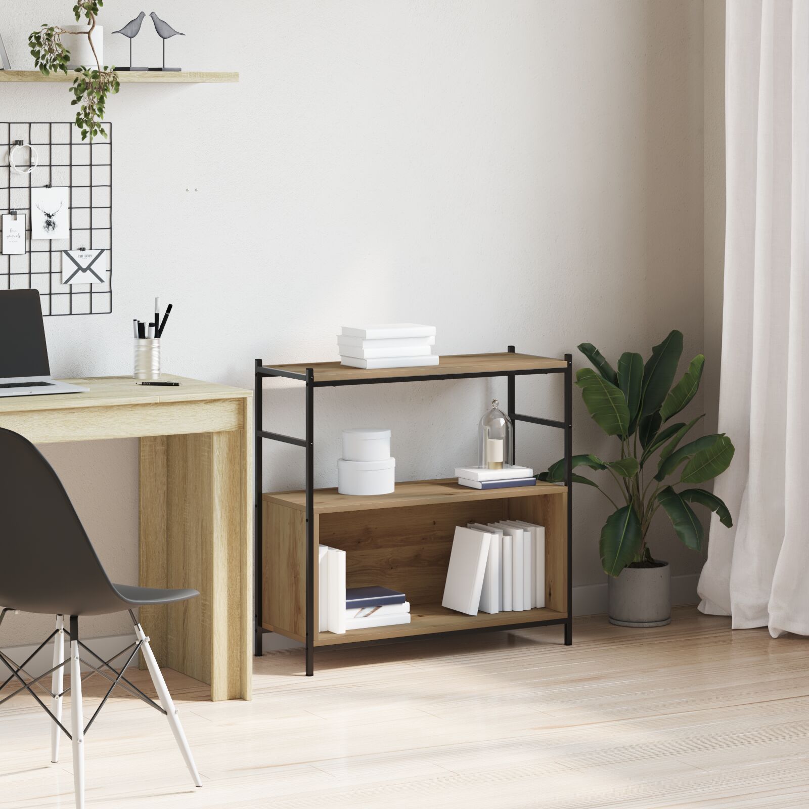 vidaXL Bücherregal Artisian Eiche 80x30x78,5 cm aus Holzwerkstoff