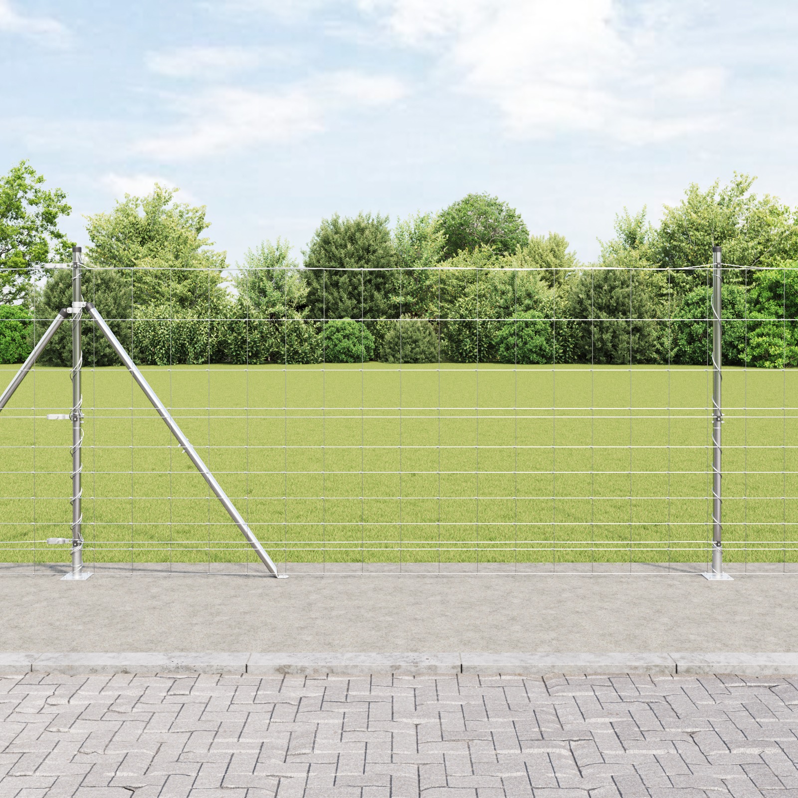 Feldzaun 1,2x25 m Verzinkter Stahl