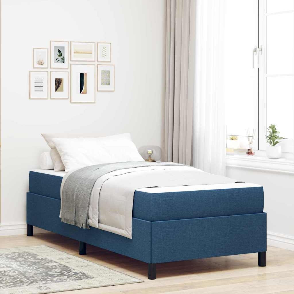 Boxspringbett Hellgrau, Schwarz 90 x 200 cm