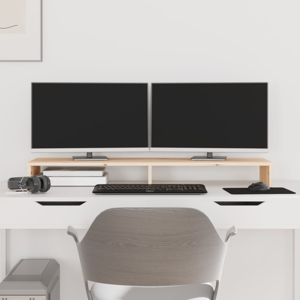 Monitorständer 100x27x10 cm Massivholz Kiefer Monitorständer 100x27x10 cm Massivholz Kiefer