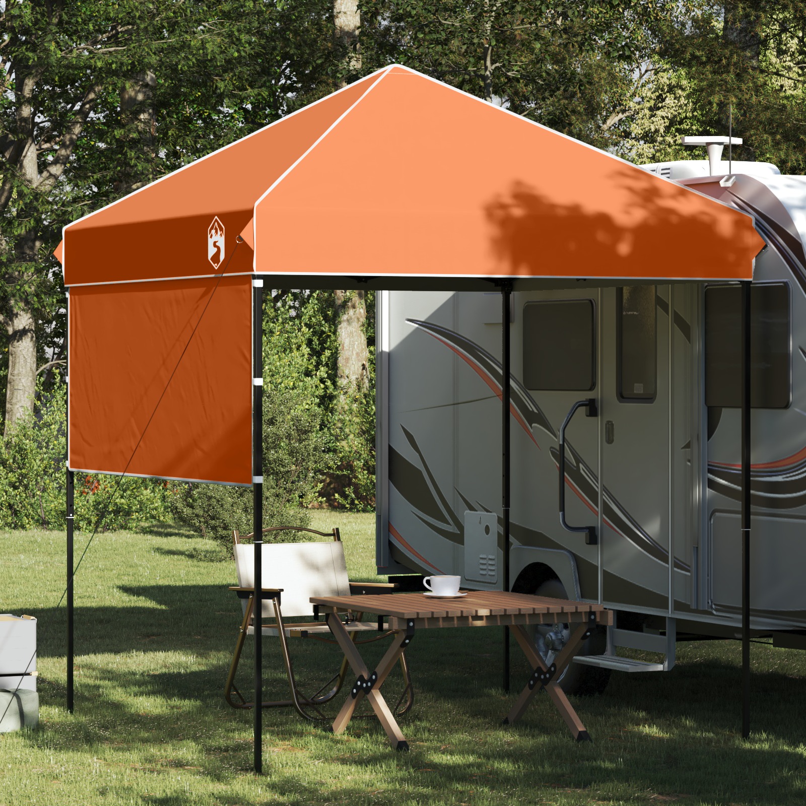 Pavillon-Zelt Orange 200 x 200 cm Oxford Stoff